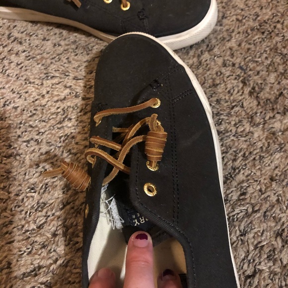 Size 10 Navy Sperry Shoes - Picture 3 of 5